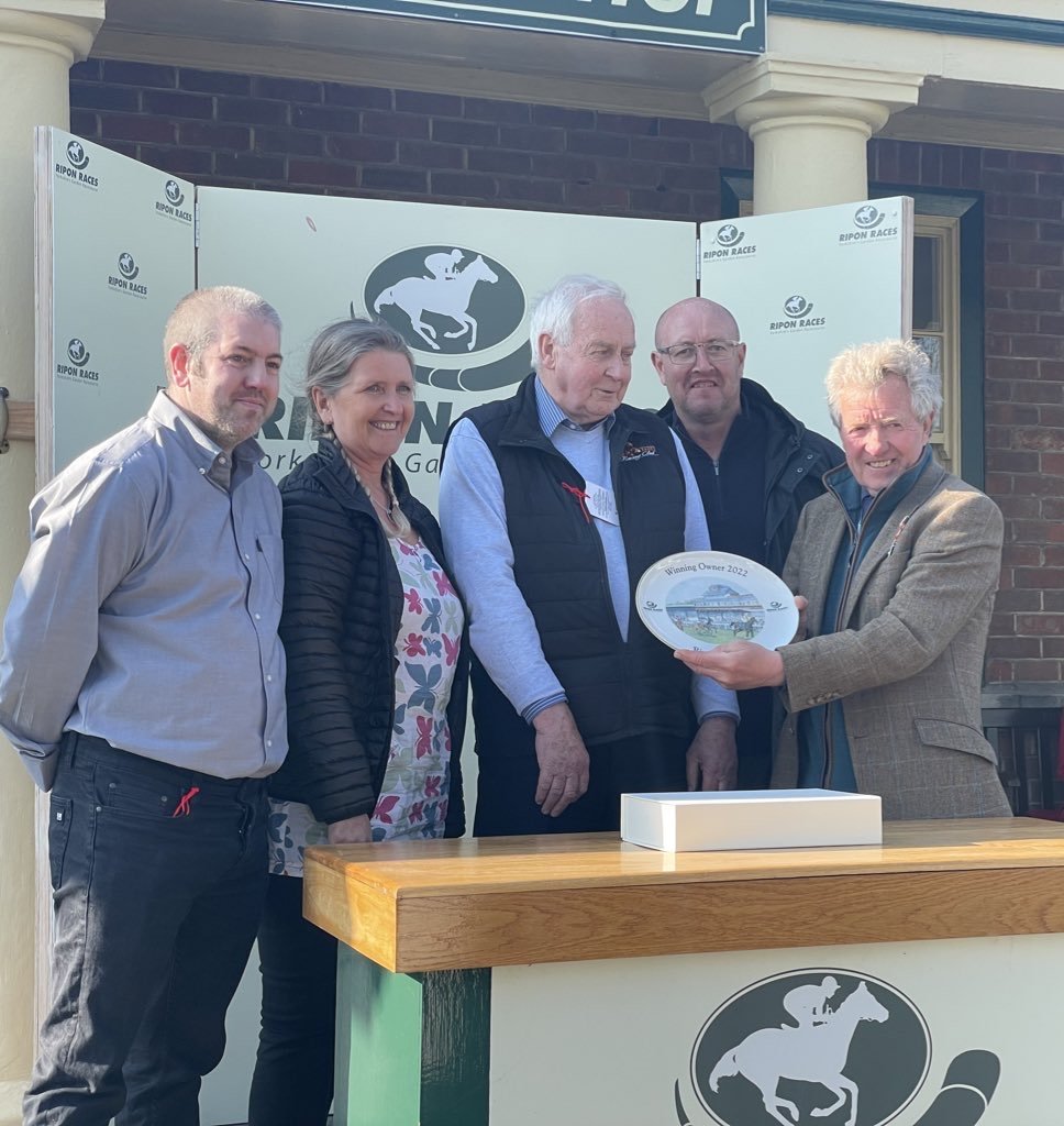 Members presenting to winning connections at Ripon